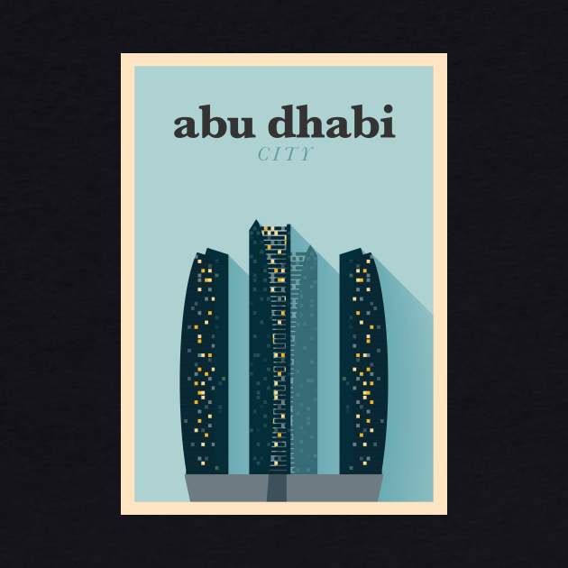 Abu Dhabi city poster by kursatunsal